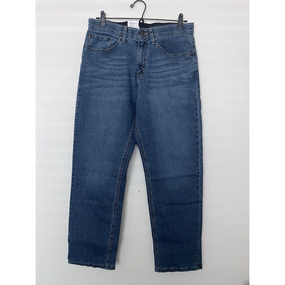 Wrangler Authentics Men's Straight Fit Blue Denim Jeans Medium Wash 30/30